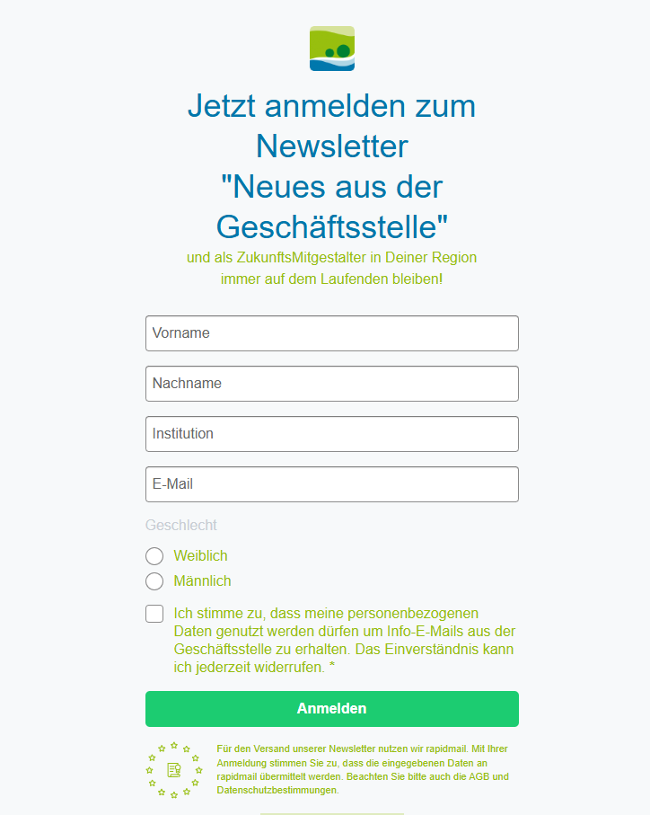 Anmeldeformular